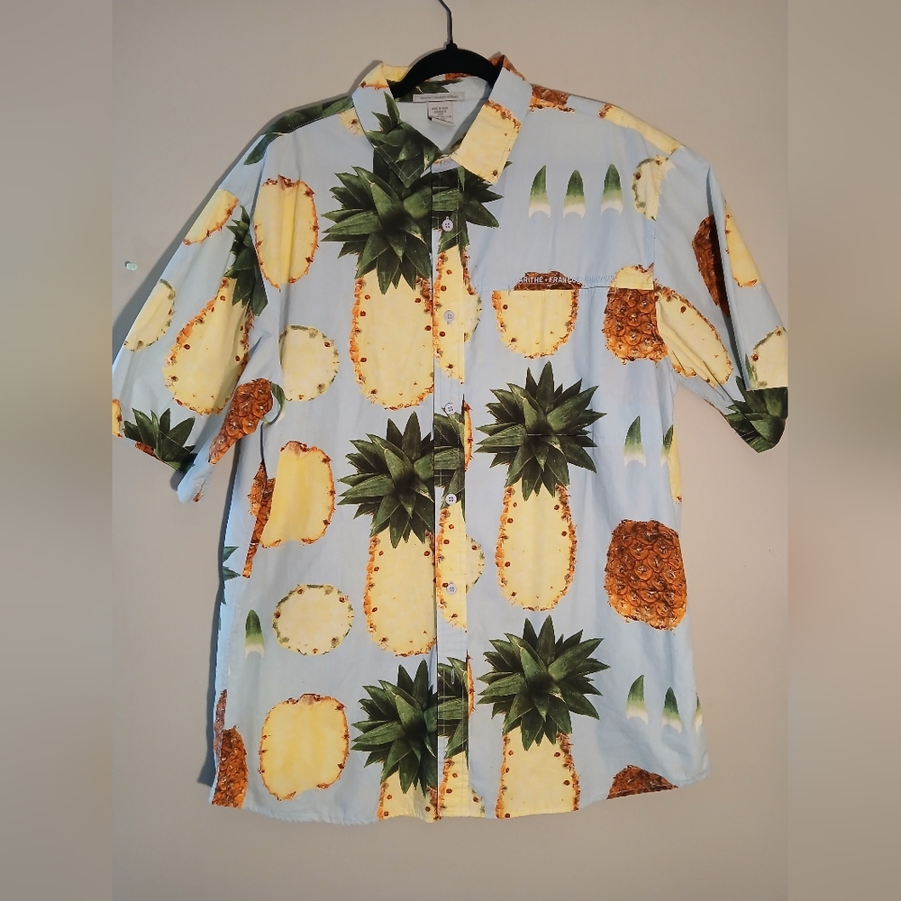 Marithe Francois Girbaud Pineapple Print Men's Shirt